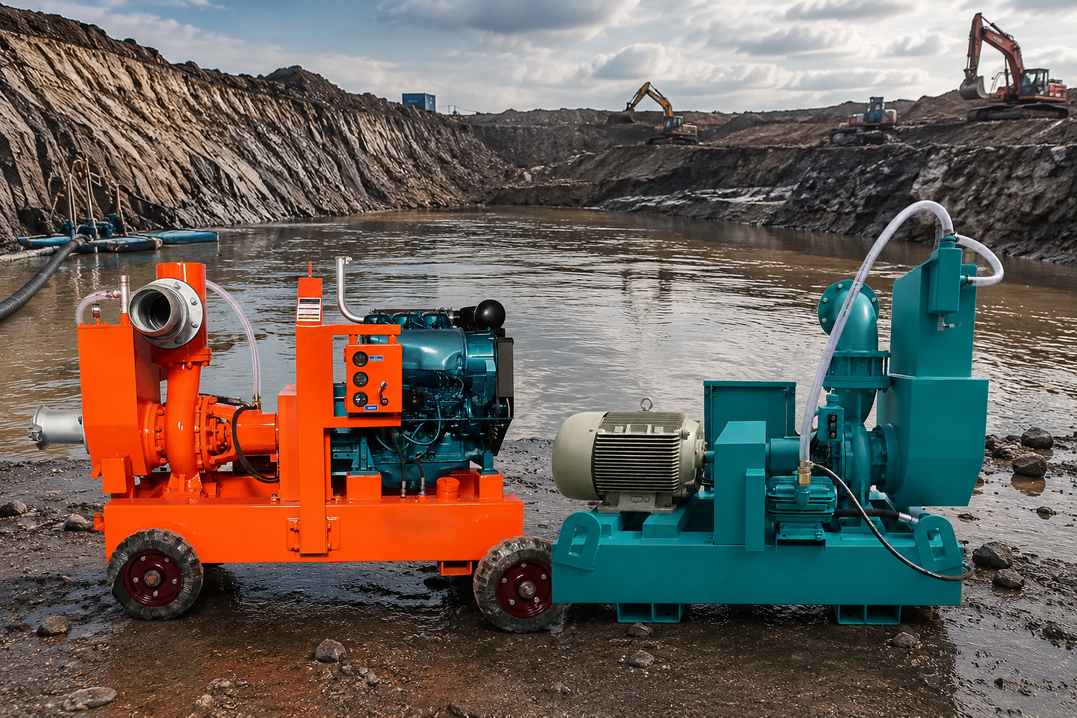 Diesel vs Electric Dewatering Pumps UAE